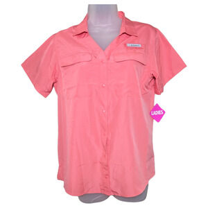 Habit Wom Med NWT Pink Short Sleeve Shirt Fishing Outdoor Water Sports Beach